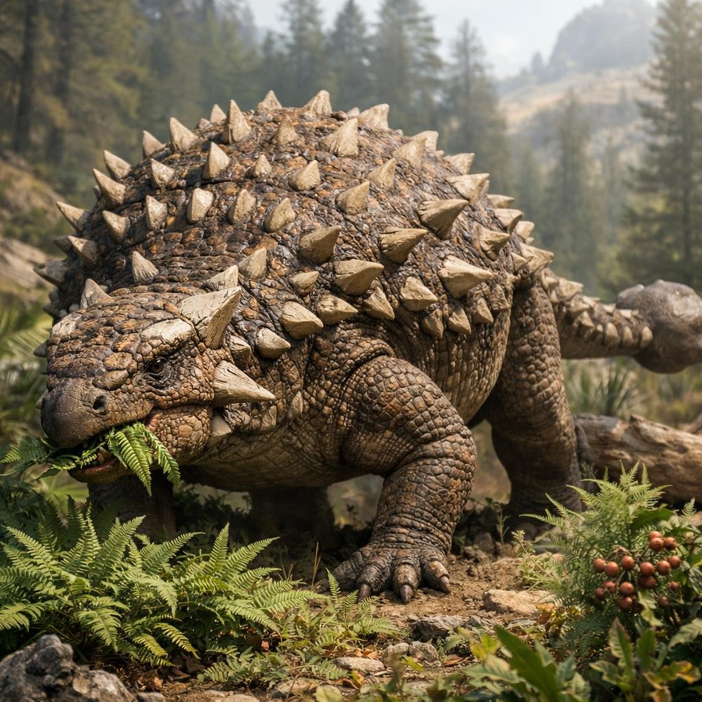 Ankylosaurus – dinosauren som så ut som en levende festning – Selv kostholdet sier noe om hvordan dette dyret levde. NHM oppgir at Ankylosau